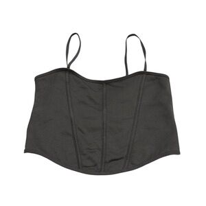 Garage Gray Corset Style Cropped Tank Top Small